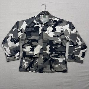 Military Issue Combat Coat Mens Small Regular Urban Camo Grey Field Jacket 1324